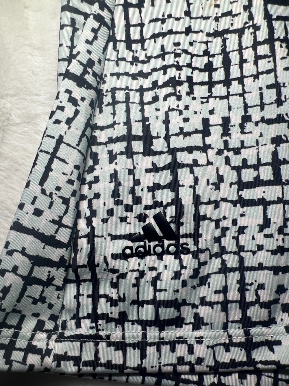 adidas Sleeveless Athletic Polo Top with Pattern - Picture 3 of 5